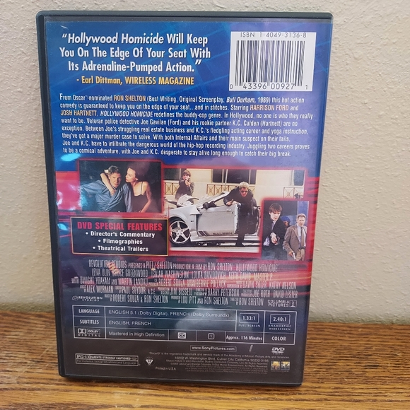 Hollywood Homicide (DVD, 2003) Pre-Owned Tested Working Good Shape Good Movie - Picture 2 of 2